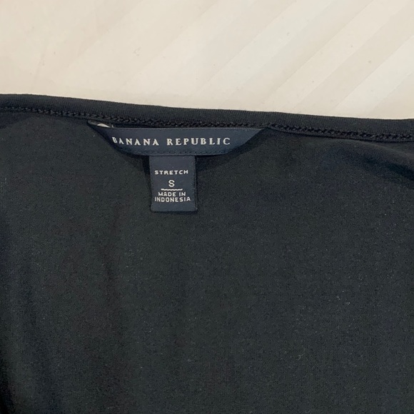 Banana Republic Black Long Sleeve V Neck Mini Dress - Picture 4 of 11